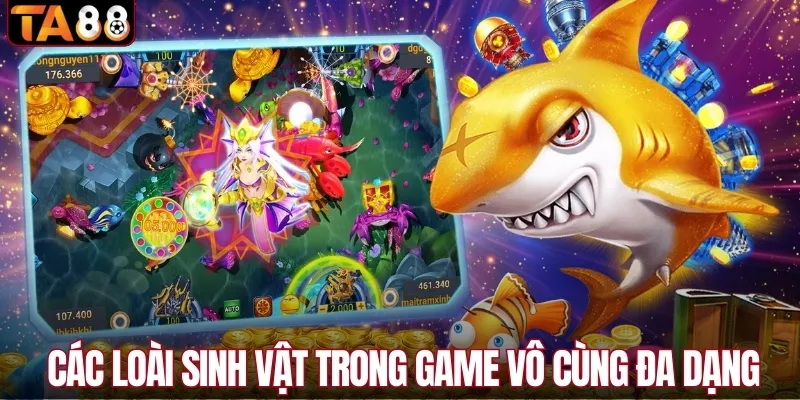 Thế giới sinh vật trong game đa dạng như thế nào?